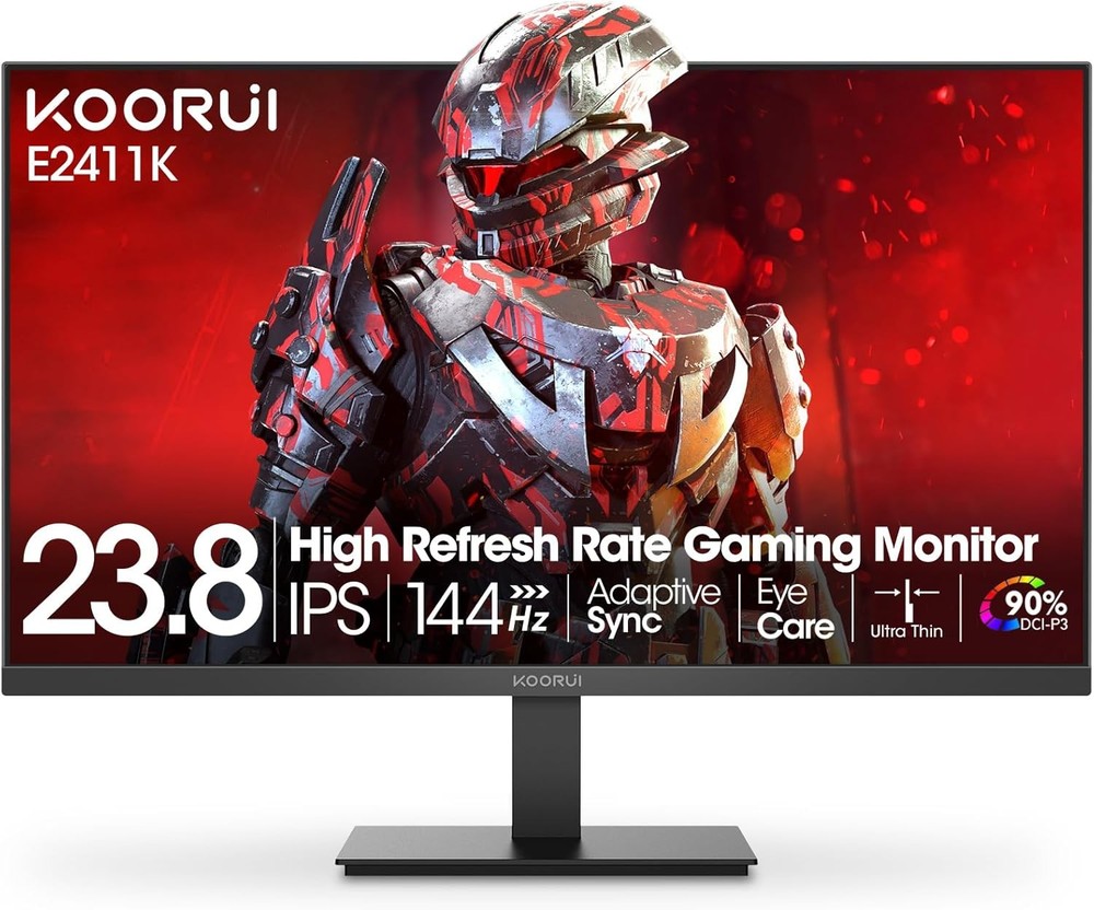 KOORUI 24 Inch Gaming Monitor 144Hz Full HD 1920 x 1080p IPS 24/144Hz/FHD