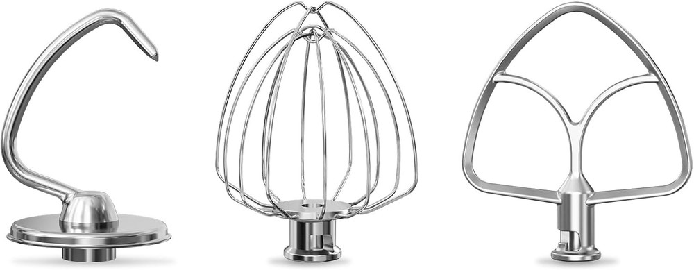 Stainless Steel Kitchen Aid Stand Mixer Attachments 3-Piece K45WW K45DH K45B