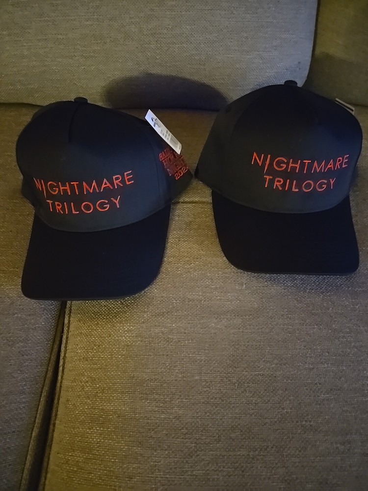 HHN Halloween Horror Nights 2024 Nightmare Trilogy Cap Hat Qty 2