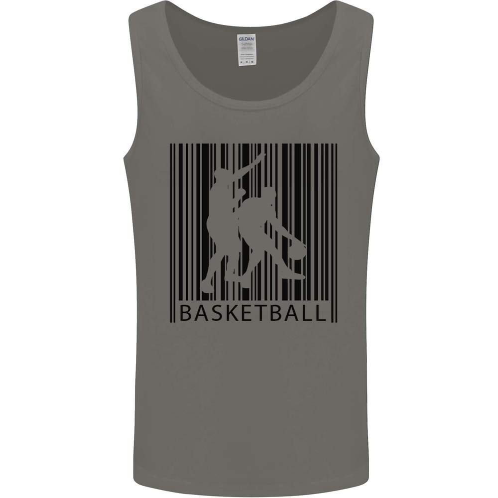 Basketball Barcode Player Mens Vest Tank Top