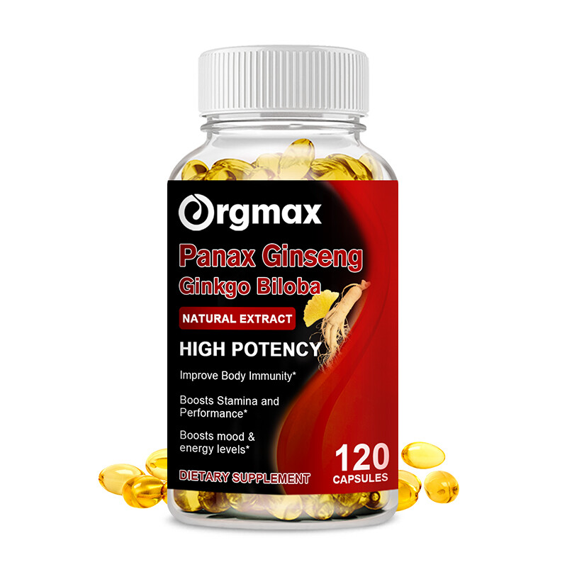 120pcs Panax Ginseng & Ginkgo Biloba Capsules | Immune Support,Stamina Support