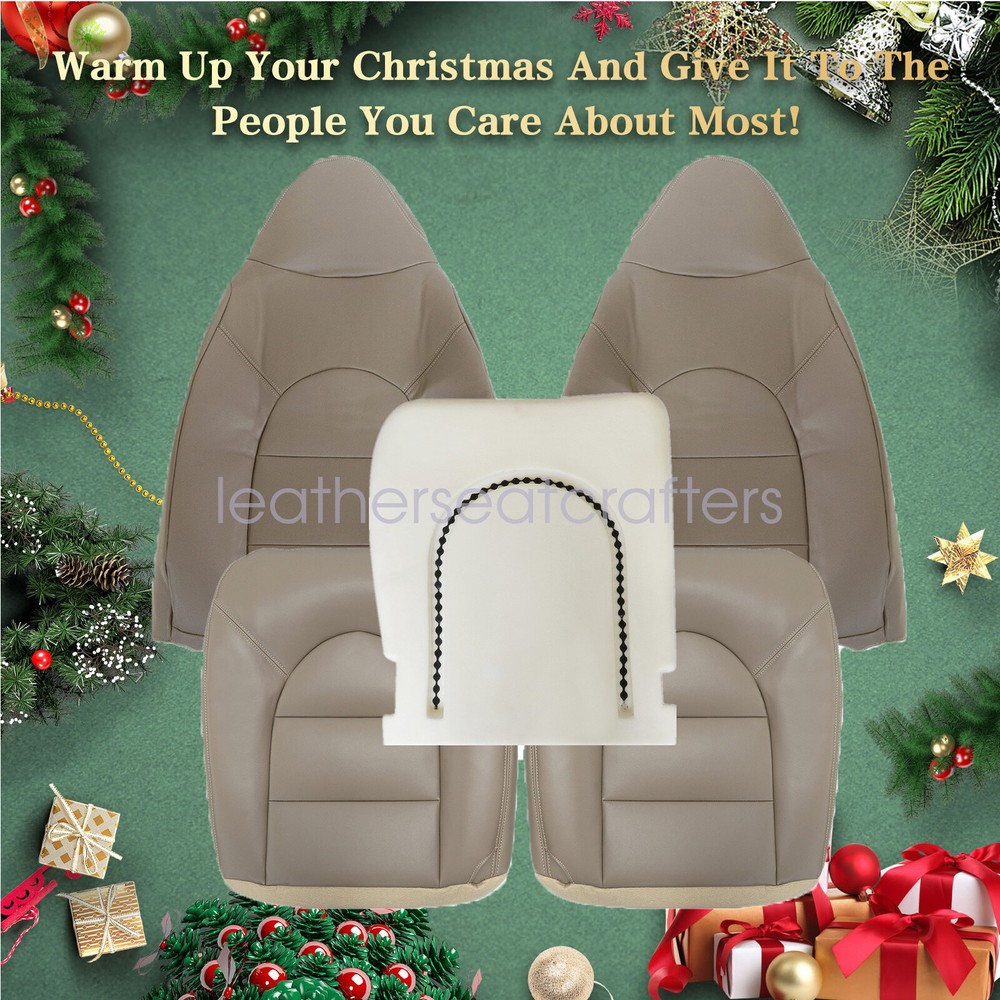 Ford F250 1999-2000 Front Seat Cover & Cushion Set - 5Pcs Tan