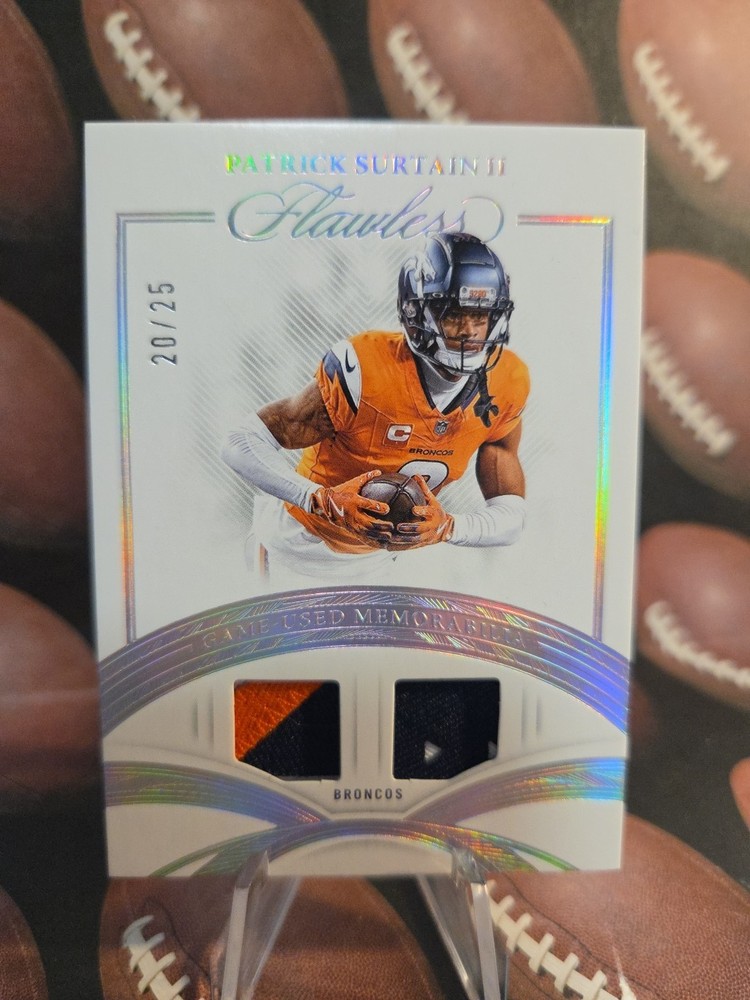 2025 Panini Flawless Game Used Memorabilia Silver 20/25 Patrick Surtain II