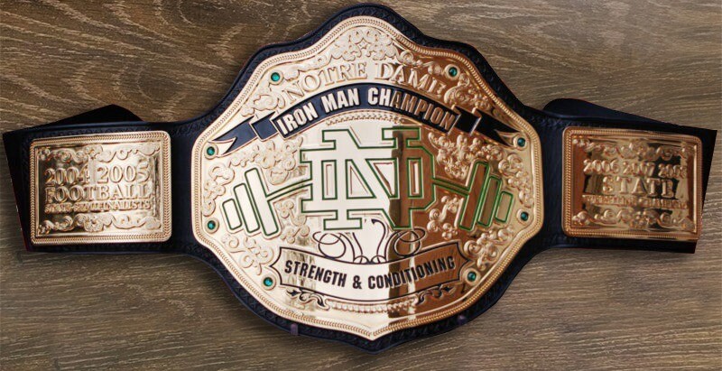 Notre Dame Fighting Team Championship Belt