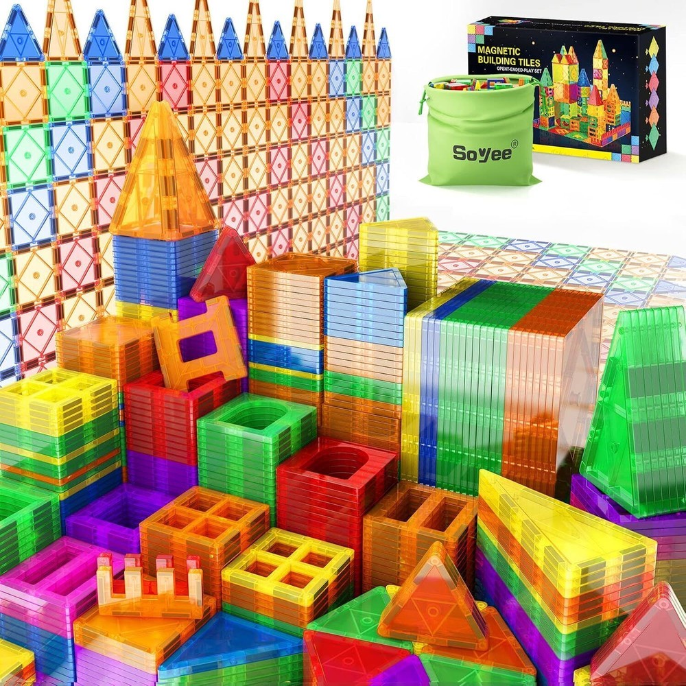 102PCS Magnetic Tiles Building Blocks Stem Toys for 3+ Year Old