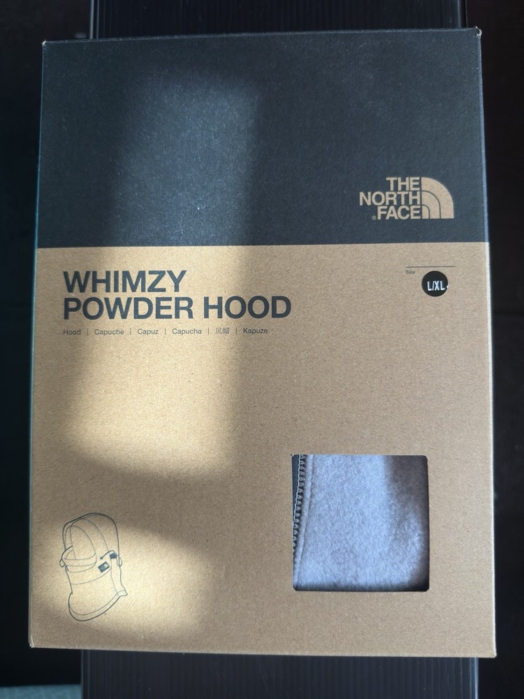 NWT The North Face Whimzy Powder Hood Grey Size L XL Authentic