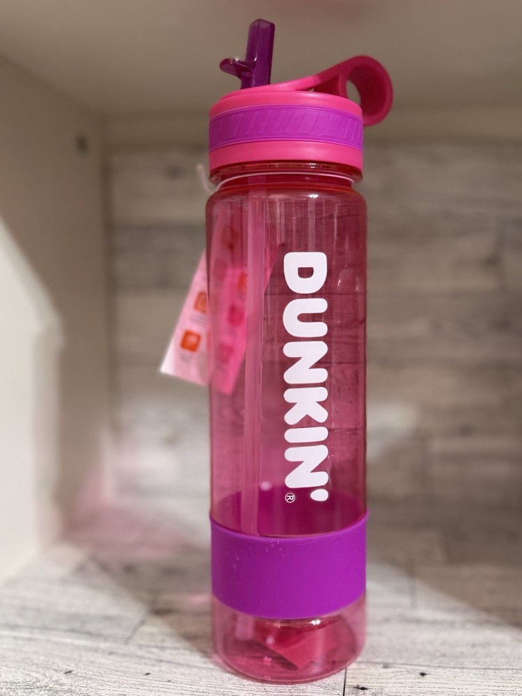 🩷Dunkin Donuts Pink / Magenta / Fuchsia / Purple 27 Oz. H2O Bottle Carry Loop