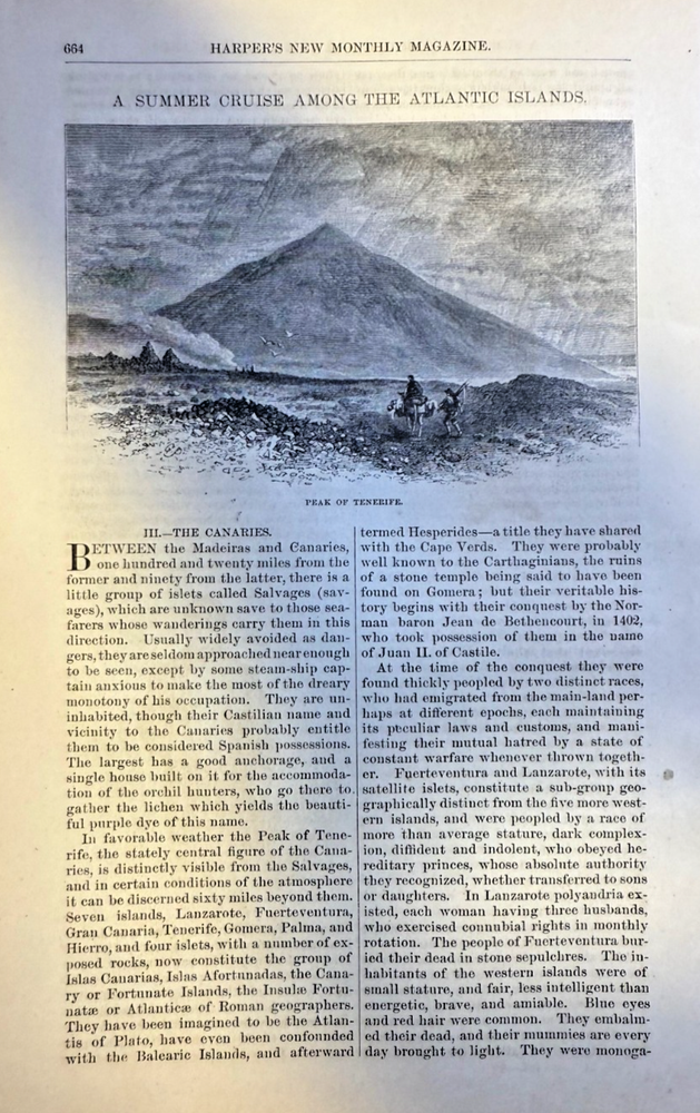 1877 Canary Islands Tenerife Santa Cruz Laguna San Jaun Grotava St Vincent
