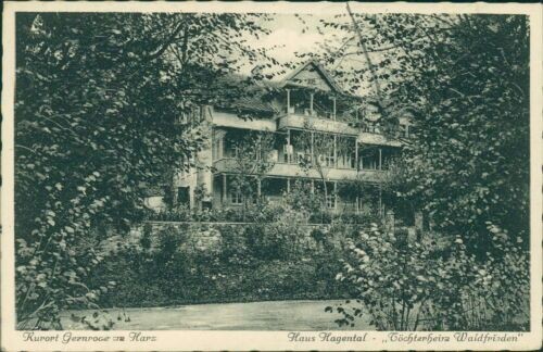 Ansichtskarte Gernrode Harz Haus Hagental Töchterheim Waldfrieden (Nr.9474)