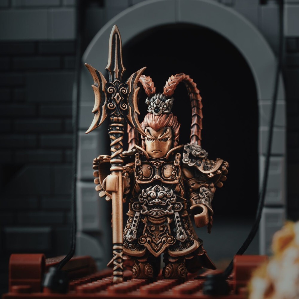 General Lü Bu Figurine, Magnetic Metal Statue, Collectible Gifts for Men