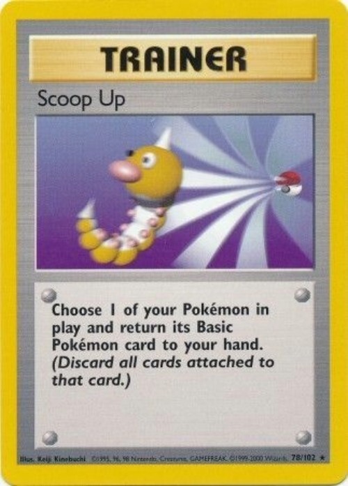 Pokémon TCG - Scoop Up 78/102 - Rare Unlimited - Base Set Unlimited [Light Play]