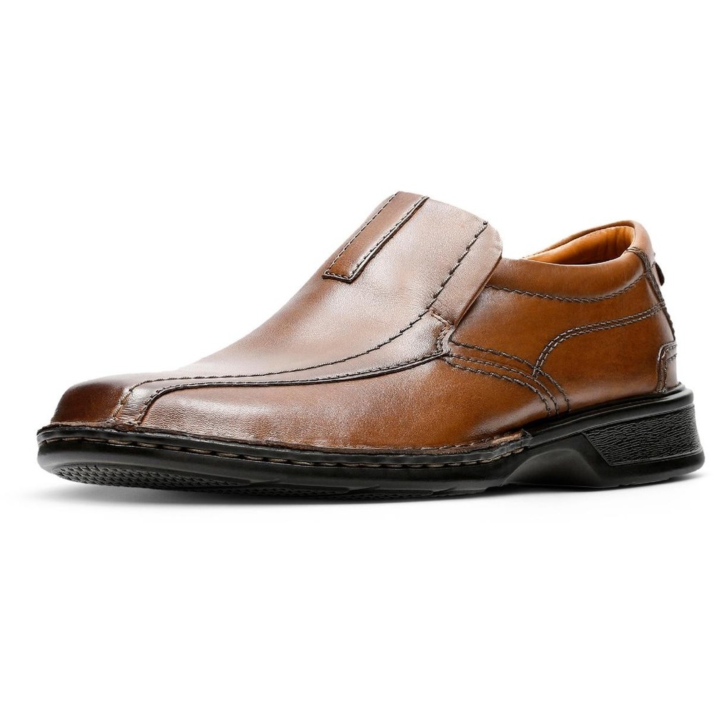 Clarks Men's Escalade Step Brown Leather Loafers Wide Width 9 E BHFO 5036