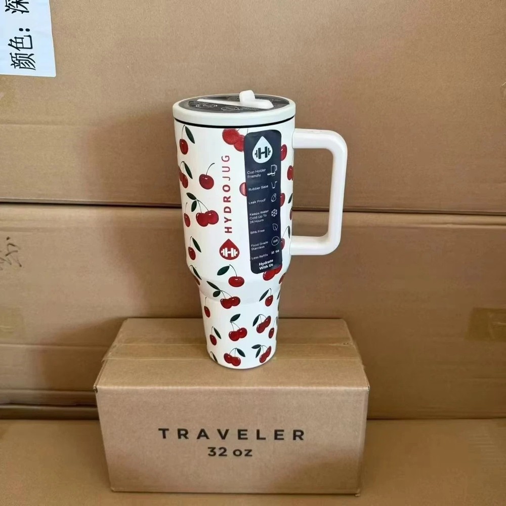 HydroJug Travel Tumbler 40oz Insulated Stainless Steel Straw Mug