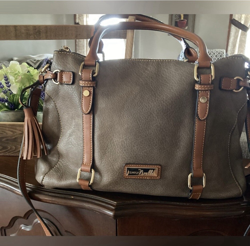 Brown Leather Crossbody Handbag for Women - Simply Noelle Tote Shoulder Bag
