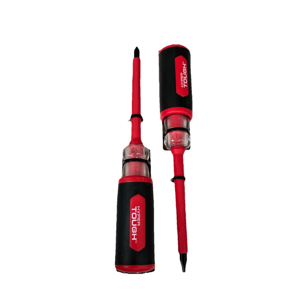 Hyper Tough 2-Pack Insulated Screwdrivers with Soft Grip 1000V Slotted and Phillips  