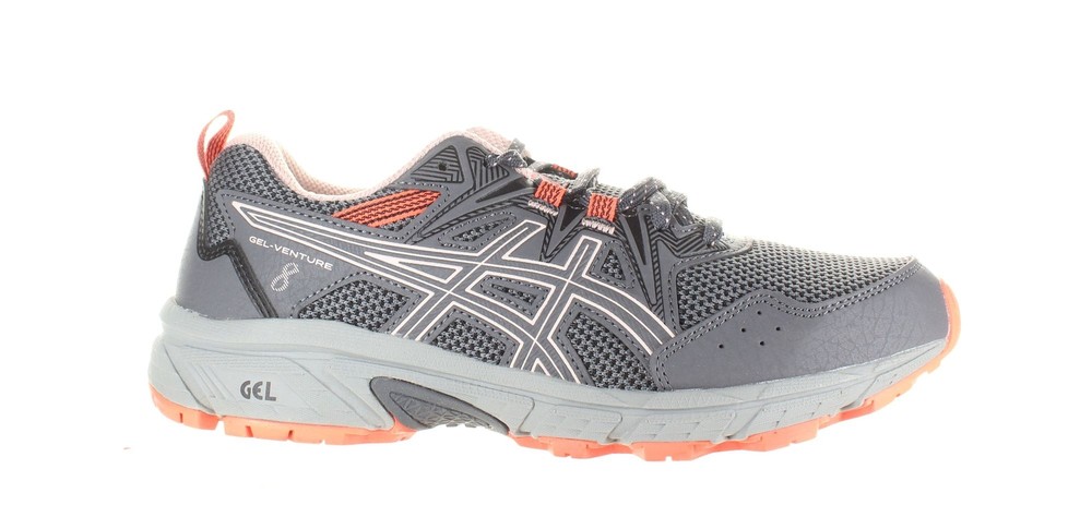 ASICS Womens Gel-Venture 8 Gray Hiking Shoes Size 7 (Wide) (7753068)