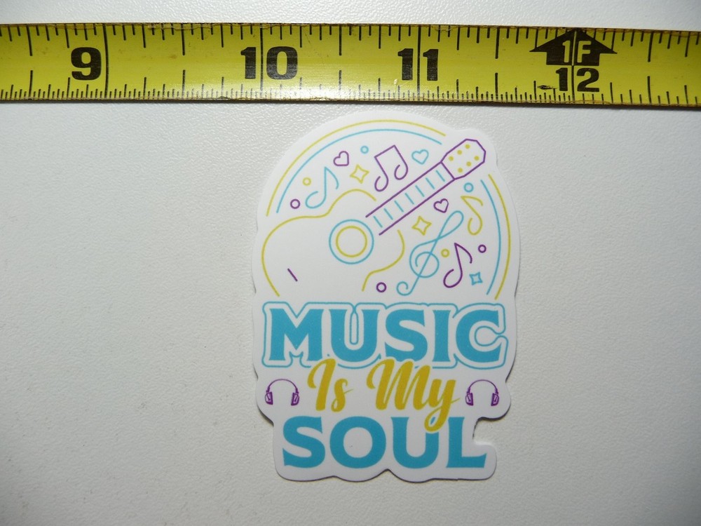 Music Lover Guitar Notes Decal Sticker for Musicians and Band Fans