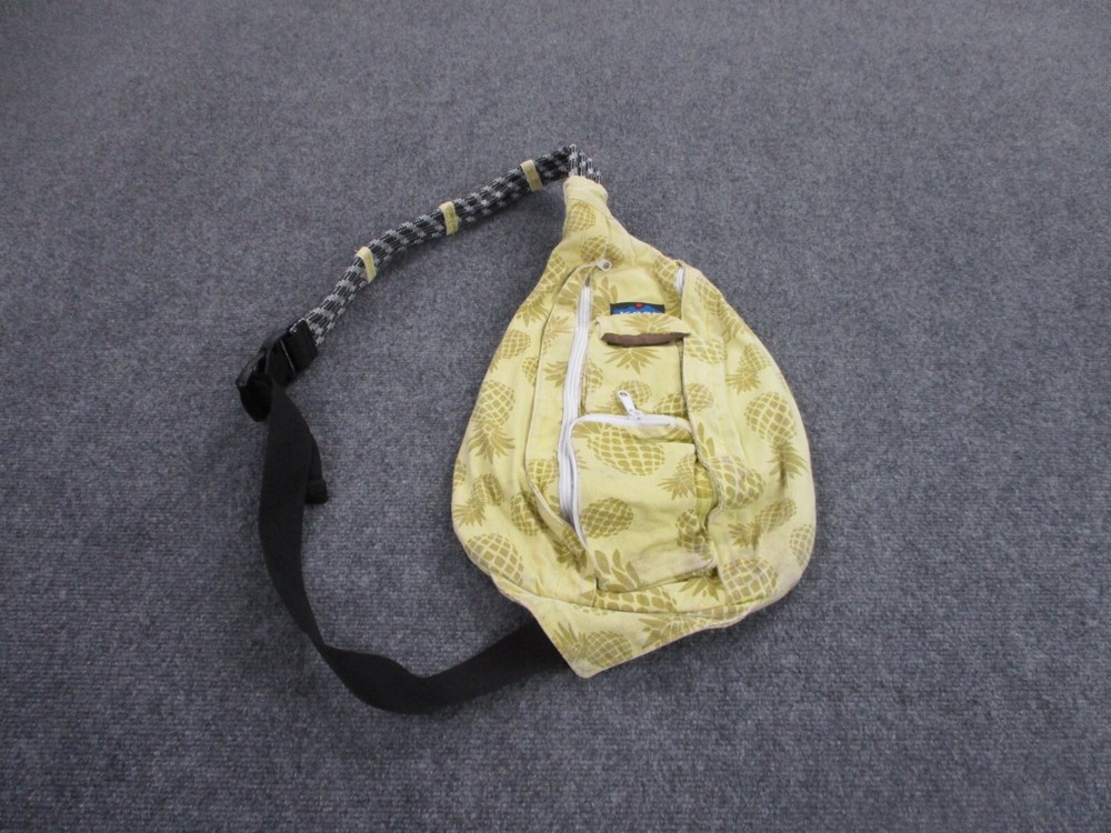 Kavu Bag Sling Yellow Pineapple Strap Camping Shoulder Backpack Outdoors Womens