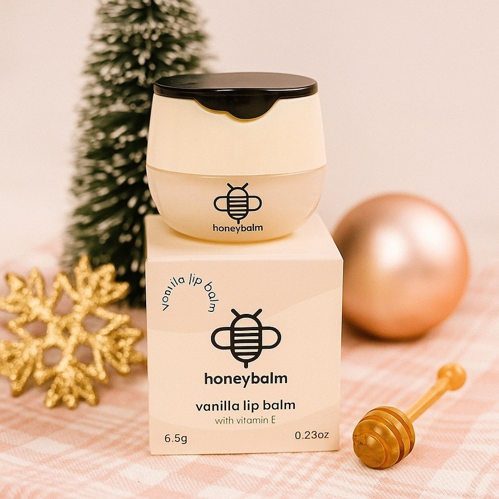 Honeybalm Vanilla Lip Balm with Vitamin E | Stocking Stuffer Beauty Gift
