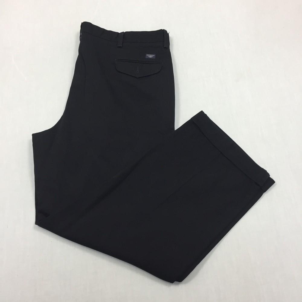 Dockers Chino Trousers Cotton Pants Straight Fit Mens Size 40W 30L Black
