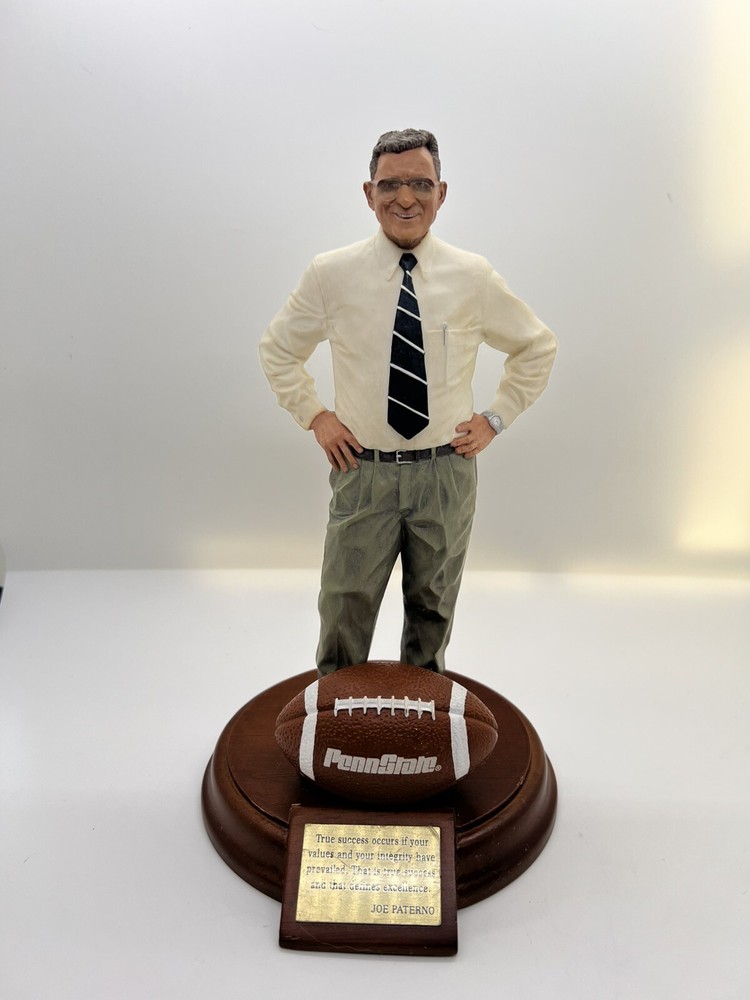 Penn State Joe Paterno 9” Danbury Mint Statue Rare Last One With Football