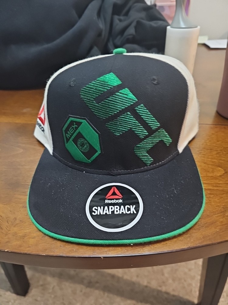 Men's Reebok UFC Flat Brim Snapback Hat in Black, Green, or Cream