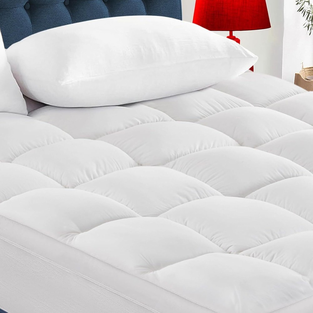 Queen Mattress Topper for Back Pain - Extra Thick Cooling Mattress Pad Cover
