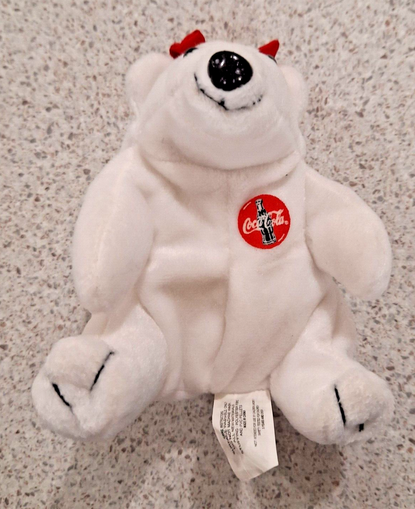 Coca-Cola Polar Bear 13cm Plush Collectible Female Buddy Toy