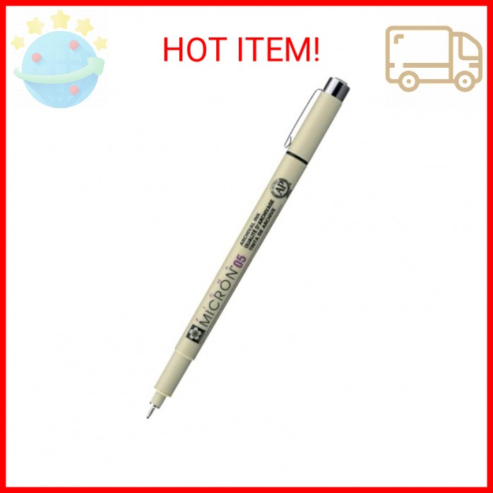 Sakura Pigma Micron 05 Black Fine Liner Pen 0.45mm Line Width 1pc