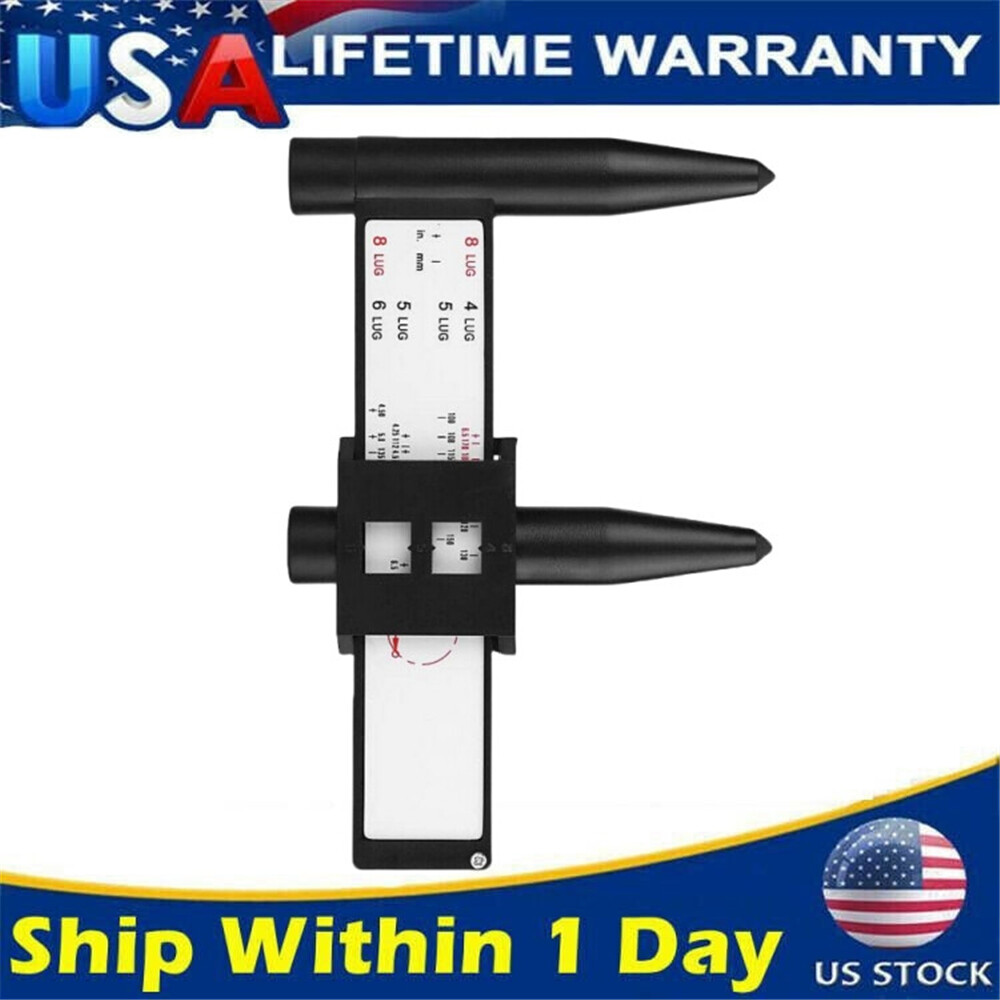 WHEEL RIM BOLT CIRCLE PATTERN SLIDING MEASURING TOOL GAUGE 4 5 6 8 LUG PCD RULER