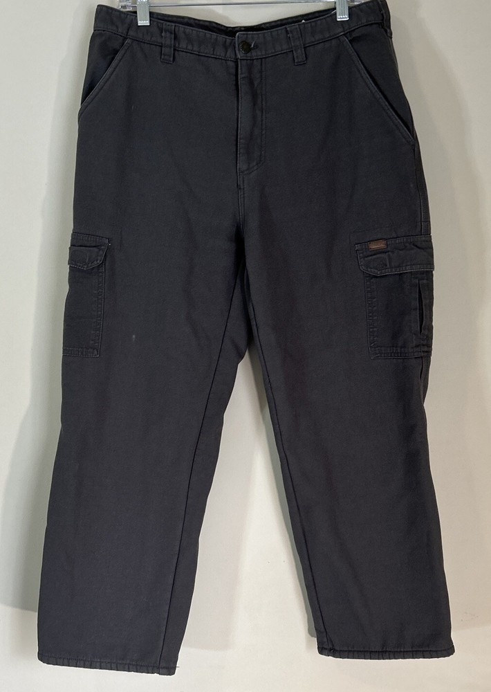 Stanley Pants Mens Size 36x30 Carpenter Style Work Fleece Lined Heavyweight