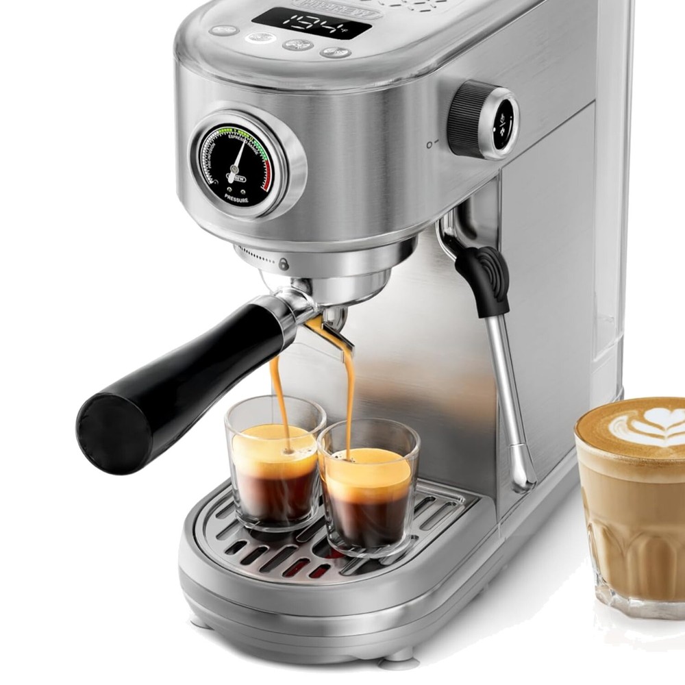 51mm Programmable Espresso Machine with Smart Display and Stainless Steel Build