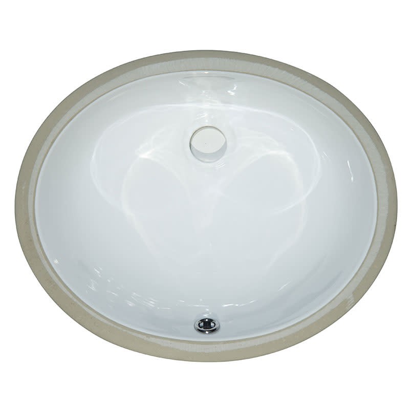 MSI 17-inch White Oval Porcelain Undermount Bathroom Sink