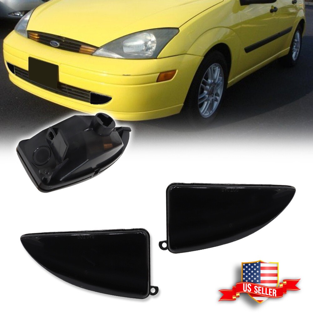2PCS Smoked Lens Front Bumper Fog Driving Lights Lamps For 2000-2004 Ford Focus