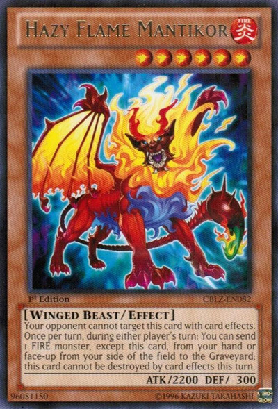 Hazy Flame Mantikor CBLZ-EN082 Rare Unlimited x3 NM