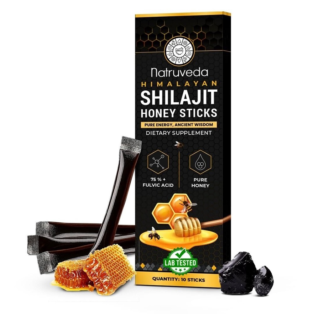 Pure Himalayan Shilajit Sticks with Organic Honey for Natural Sweetness