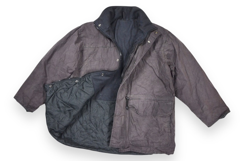 Men's Barbour PolarWax Jacket A1560 Black Wax England Size M Waterproof Warm