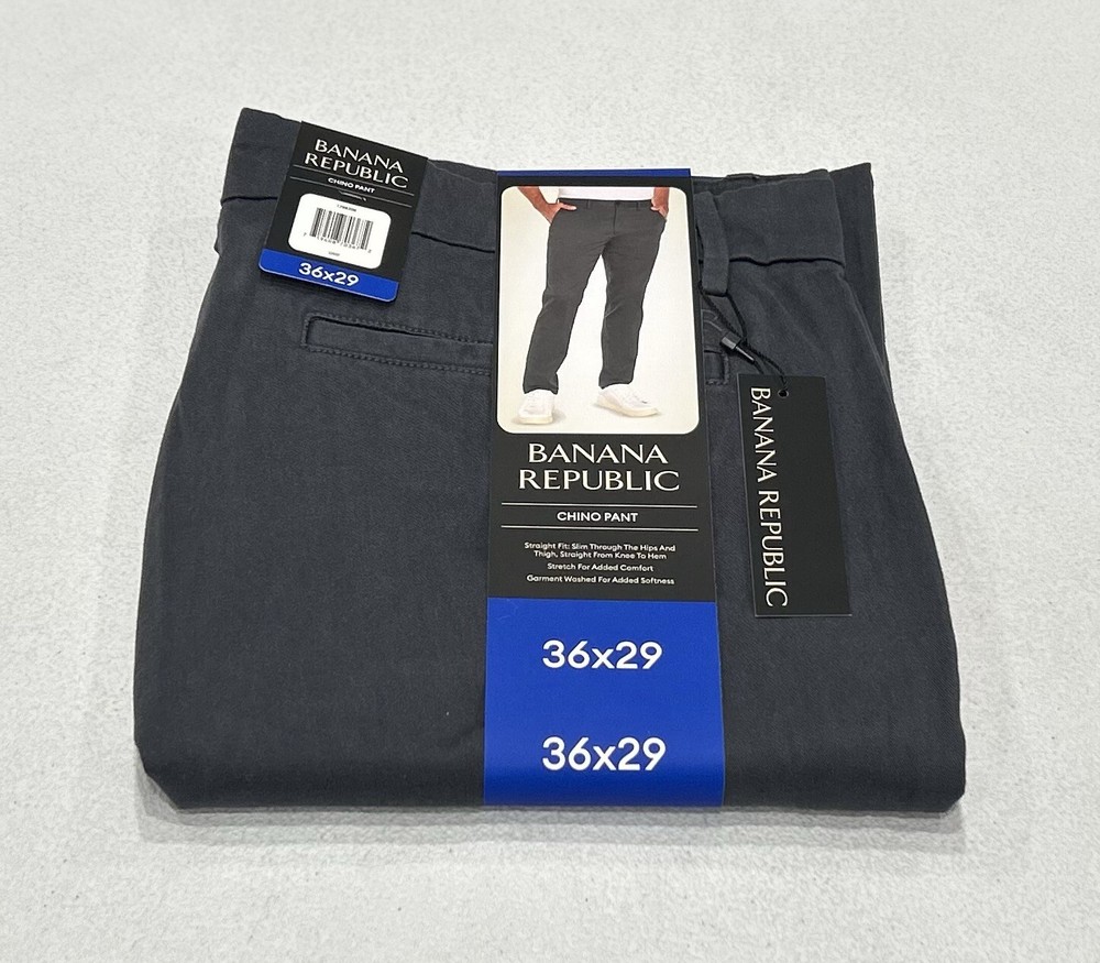 Banana Republic Men’s Chino Pants, Gray, Size 36X29