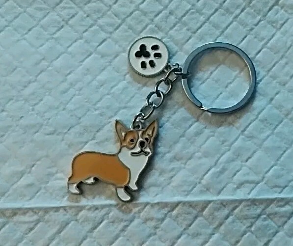 Lovely Pembroke Welsh Corgi Dog Key Chains Charm Pet Bag Car Keyring Ornament
