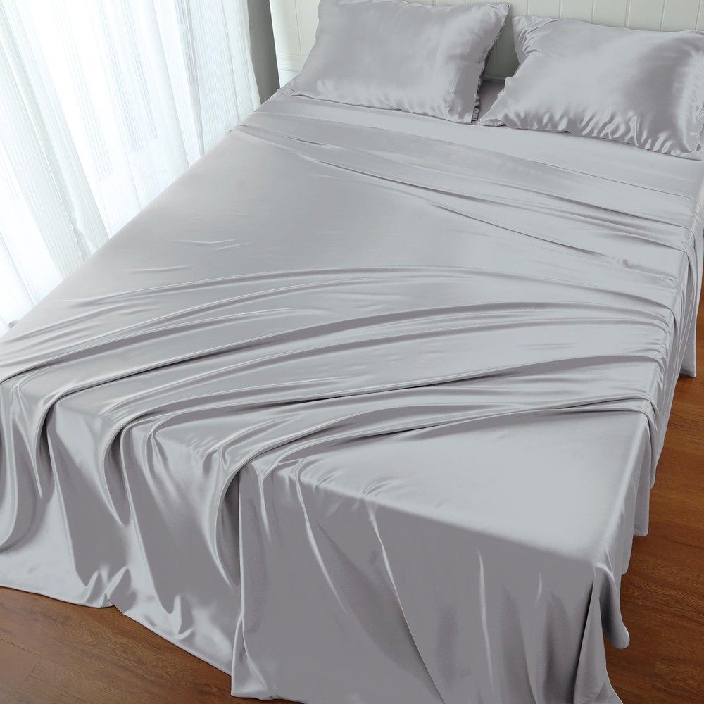 Soft 4-Piece Bamboo Viscose Full Sheet Set with 400 Thread Count-image