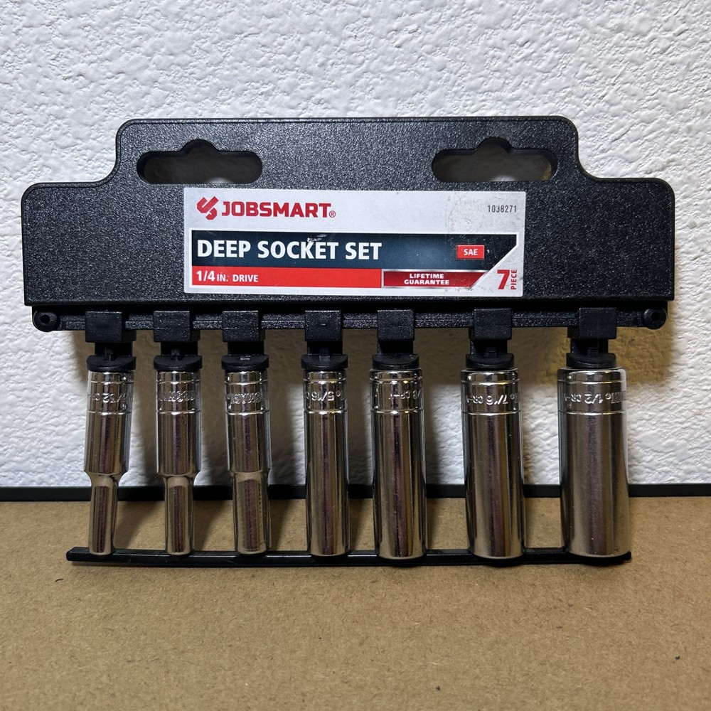 JobSmart 7 pc. SAE Deep Socket Set, 1/4 in. Drive