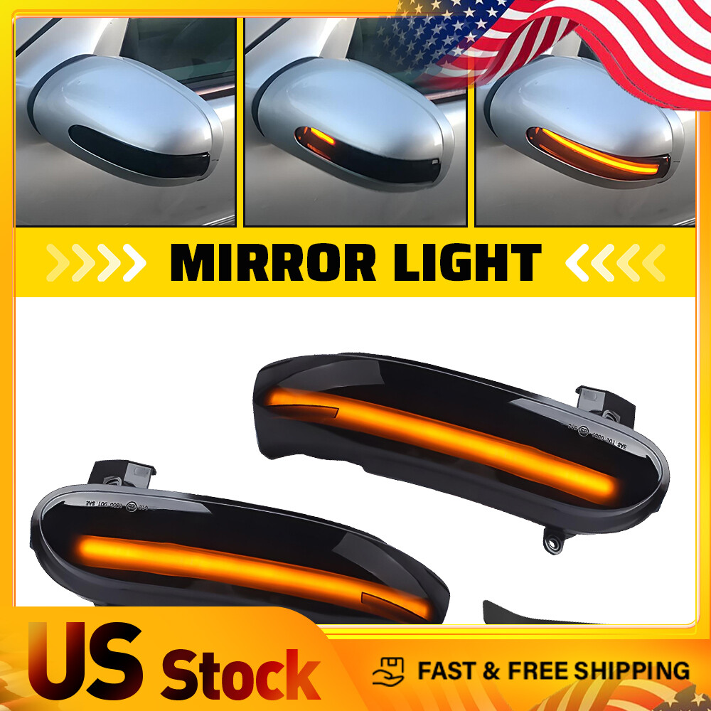 Dynamic Amber Side LED Mirror Light For Mercedes Benz R171 W171/SL R230