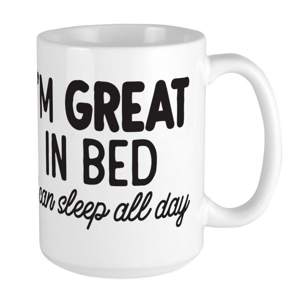 CafePress Great In Bed Coffee Mug, Large 15 oz. White Coffee Cup (260328578)