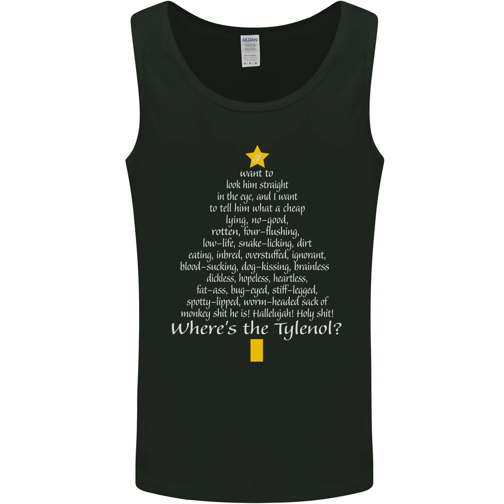 Christmas Movie Wheres the Tyrenol? Mens Vest Tank Top