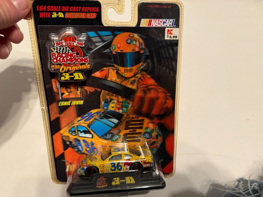 Vintage Racing Champions The Originals 3D #36 Ernie Irvin 1/64 Scale Diecast Car