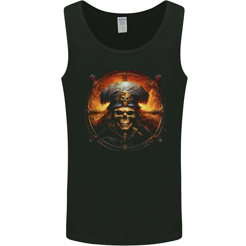 Pirate Skull 7 Mens Vest Tank Top