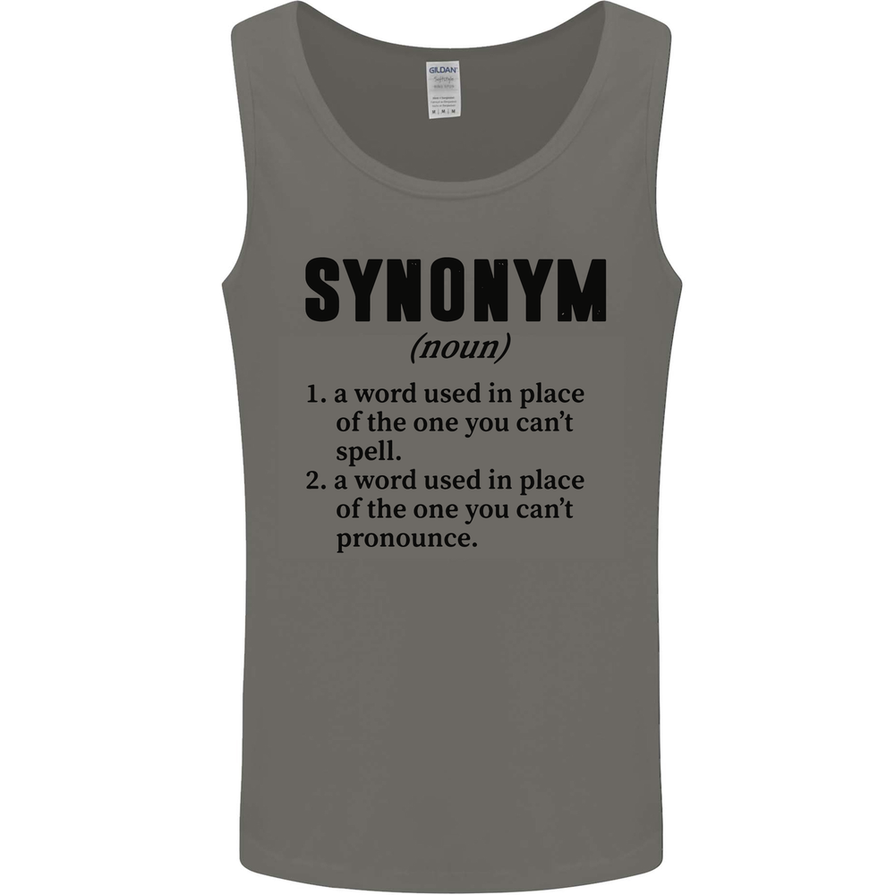 Synonym Funny Definition Slogan Mens Vest Tank Top