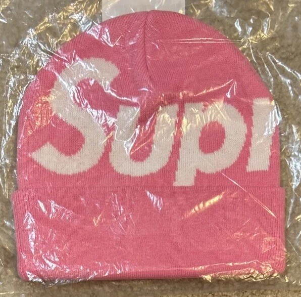 NWT Big Logo Beanie FW24 OS Pink FREE SHIPPING!