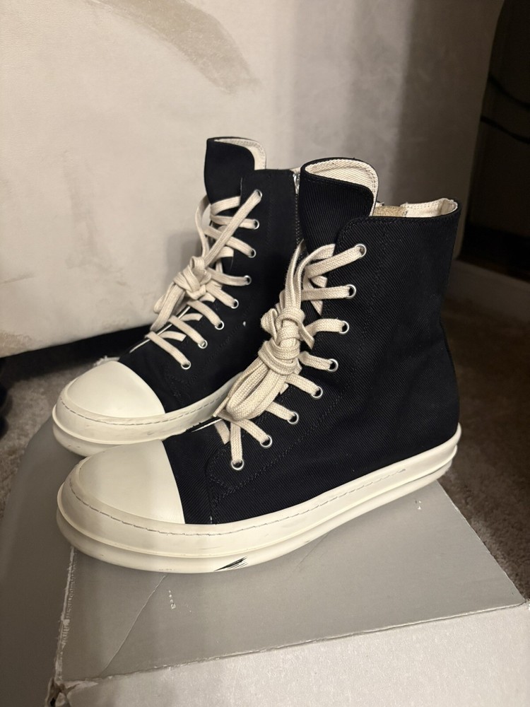 Rick Owens DRKSHDW black high top sneakers