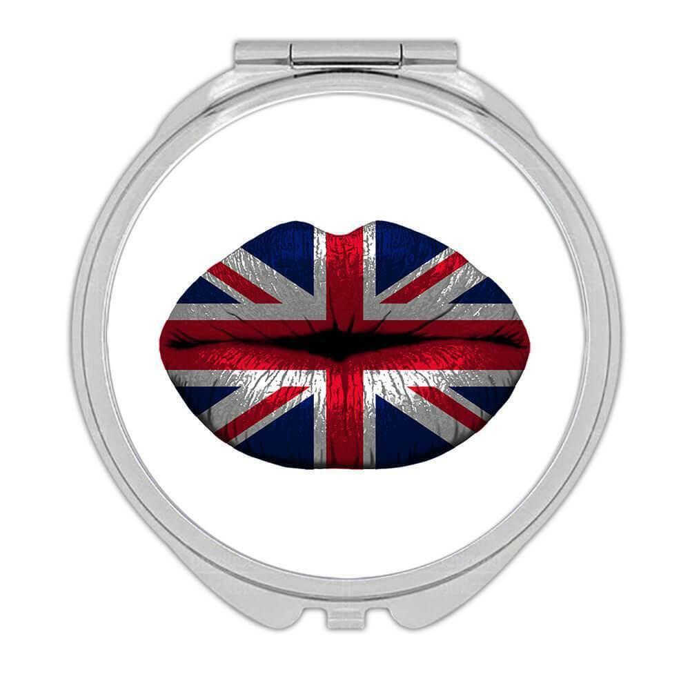 British Flag Compact Mirror - Perfect Gift for UK Expats & Patriotic Lips  